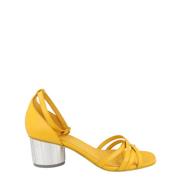 Ferragamo Shoes - Ferragamo Flor 55 Sandals Yellow Womens